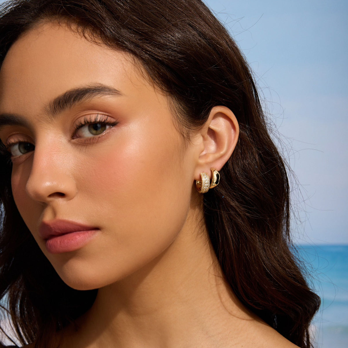 Dome Hoop Earrings