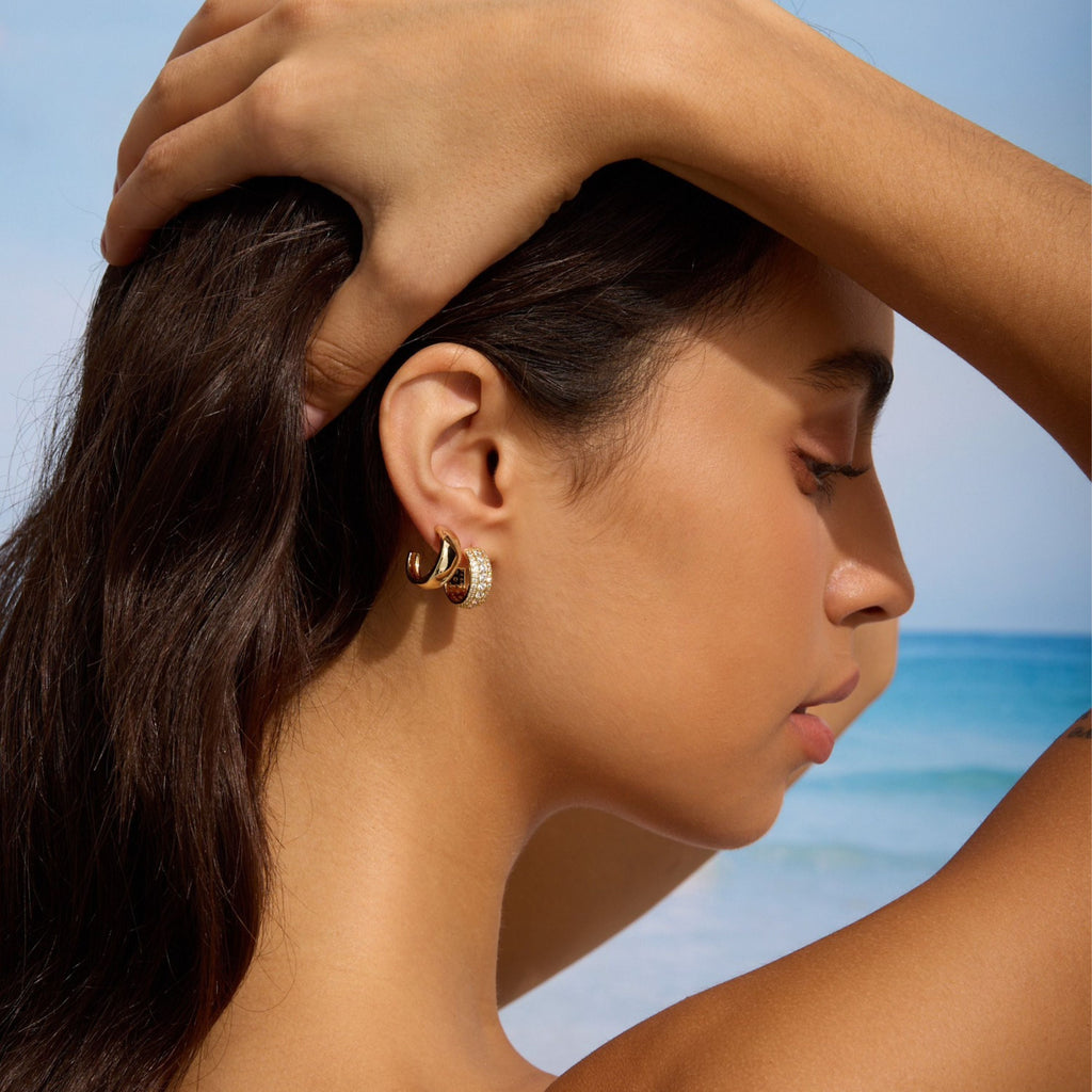 Dome Hoop Earrings