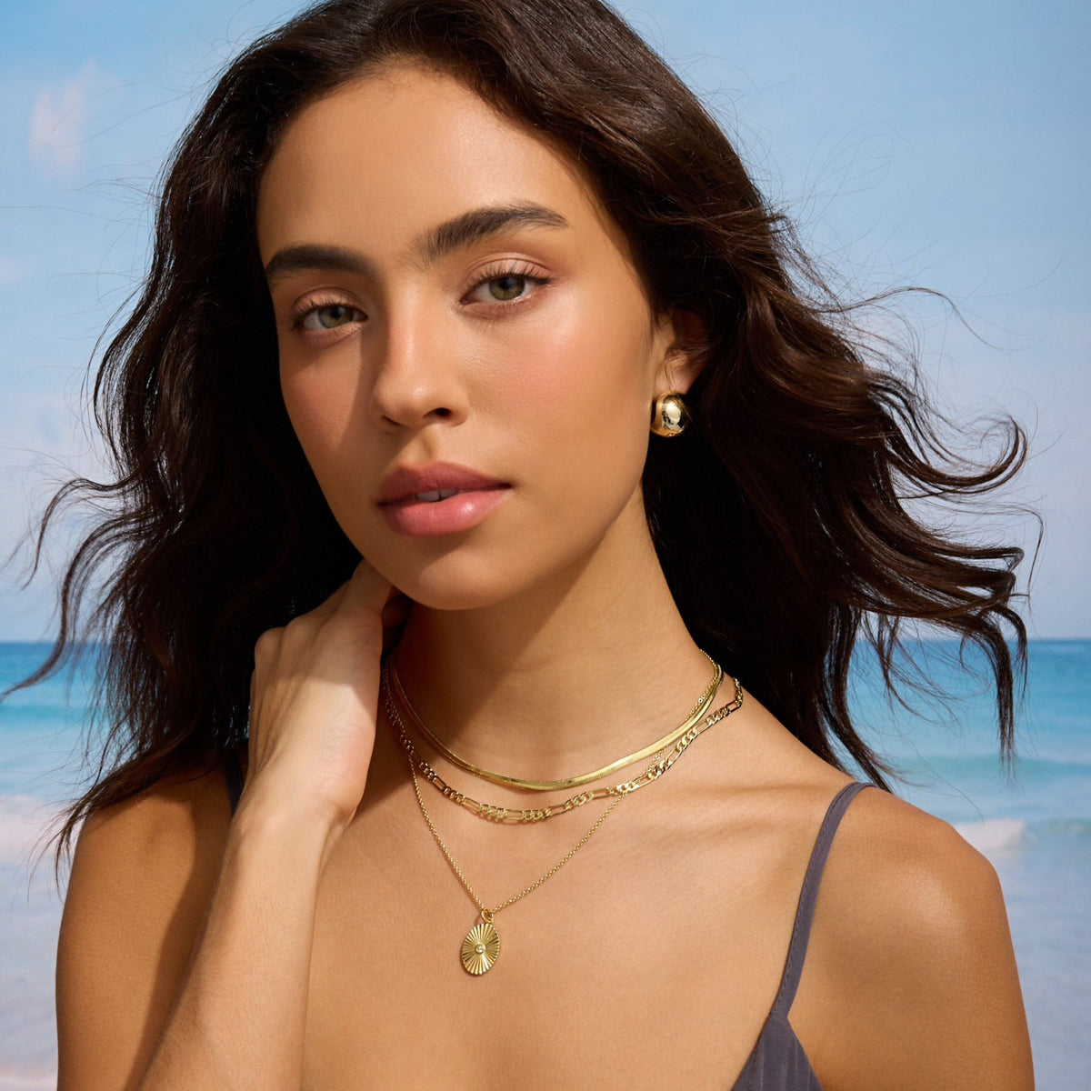 14k Gold-Filled Herringbone Necklace