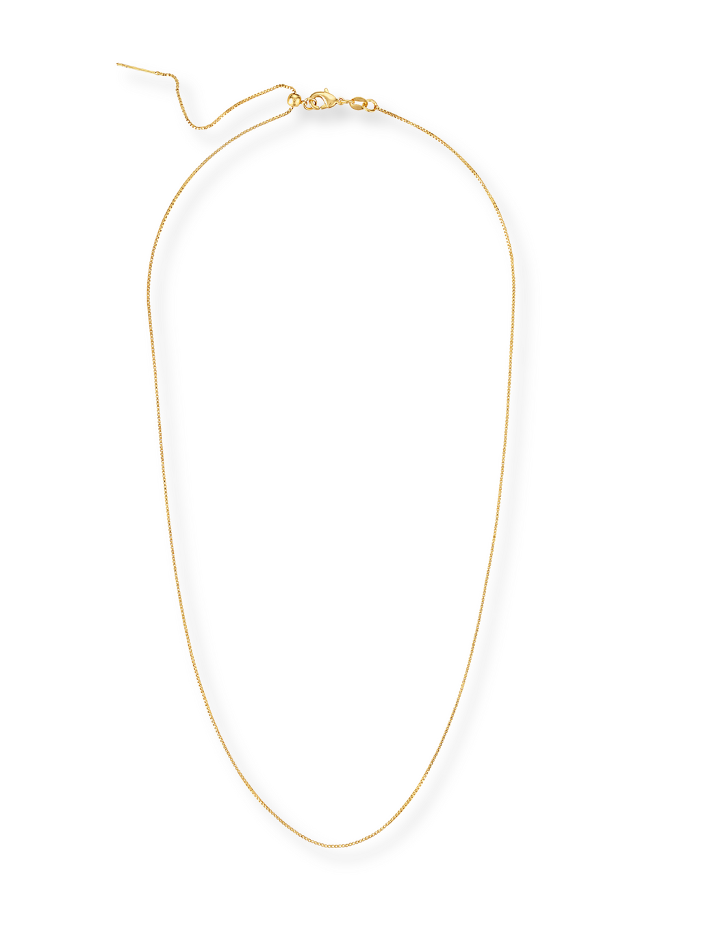Adjustable box chain necklace