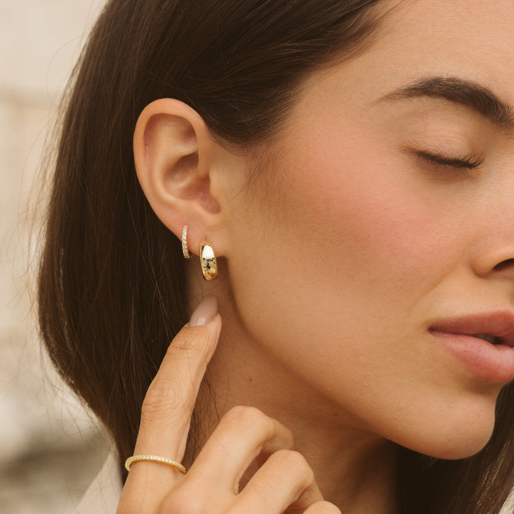 Dome Hoop Earrings