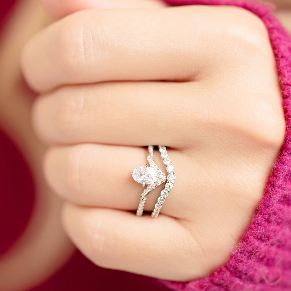 Gloria CZ Stacking Ring | Sterling Silver