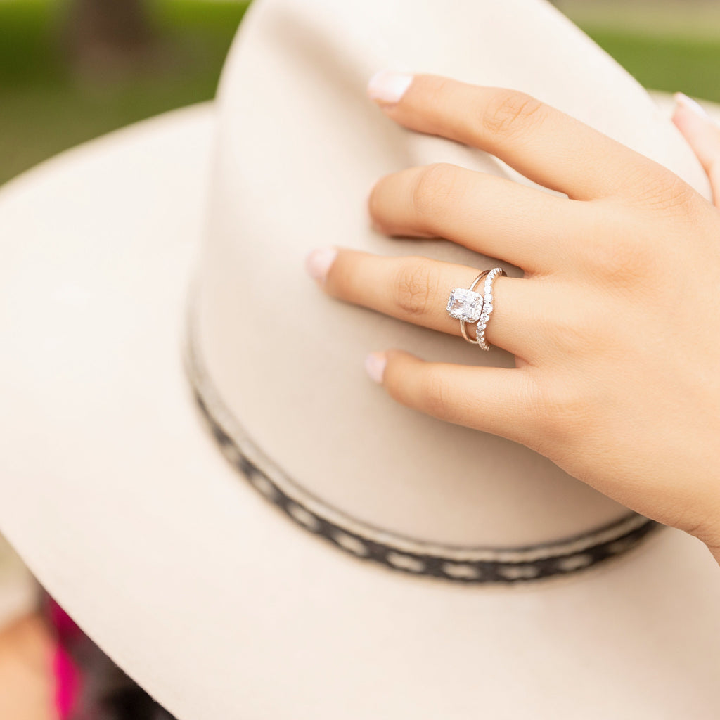 Gloria CZ Stacking Ring | Sterling Silver