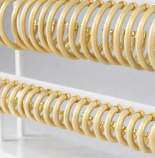 Brushed Gold-Finish Hoop Earrings