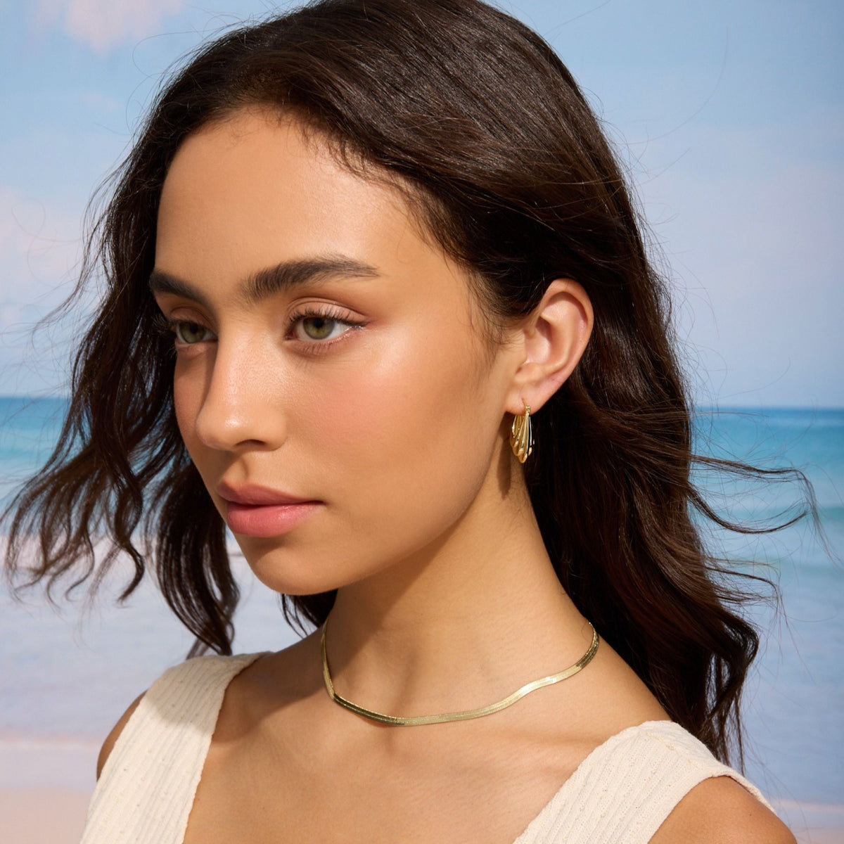 14k Gold-Filled Herringbone Necklace