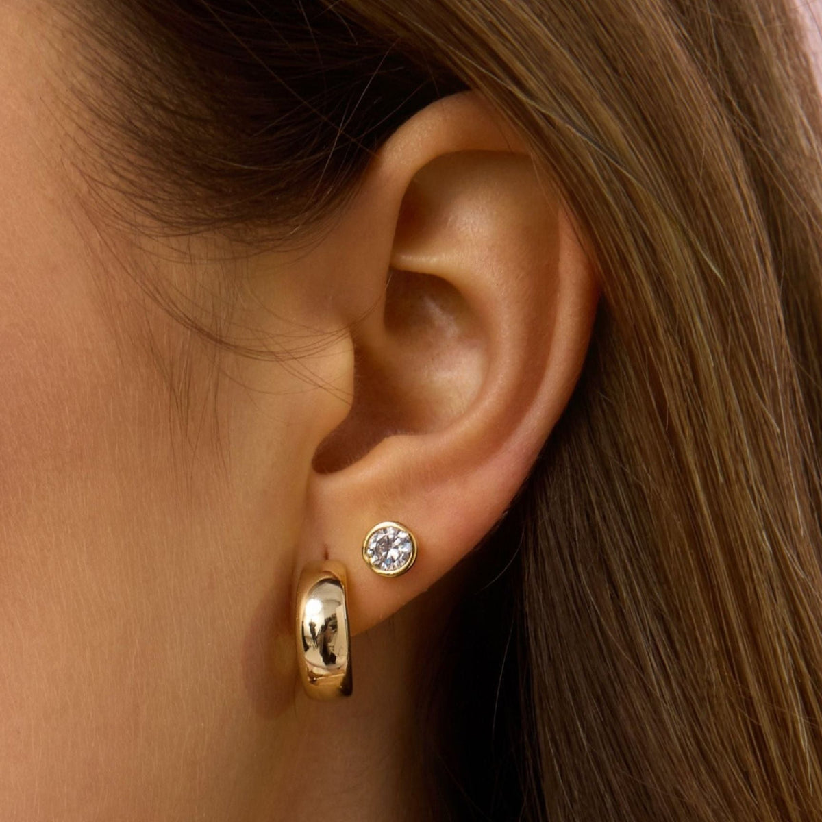 Dome Hoop Earrings