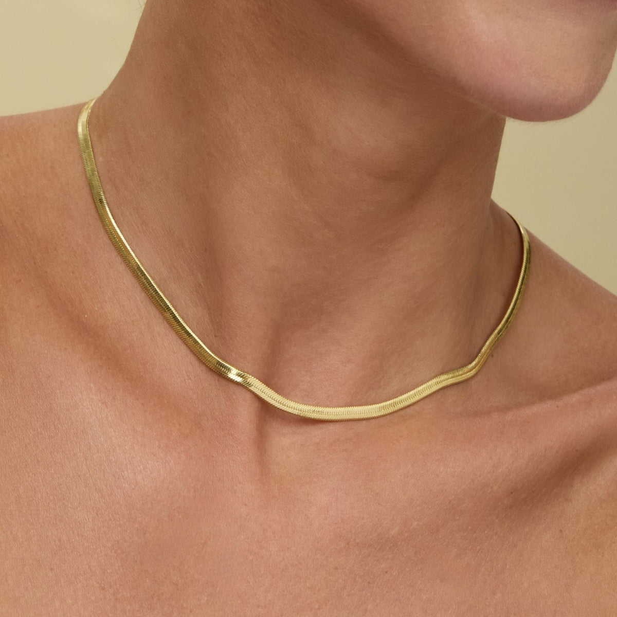 14k Gold-Filled Herringbone Necklace