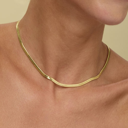 14k Gold-Filled Herringbone Necklace
